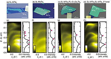 Optical microscopic images of (a) 5-layer WTe2 | © Scienta Omicron