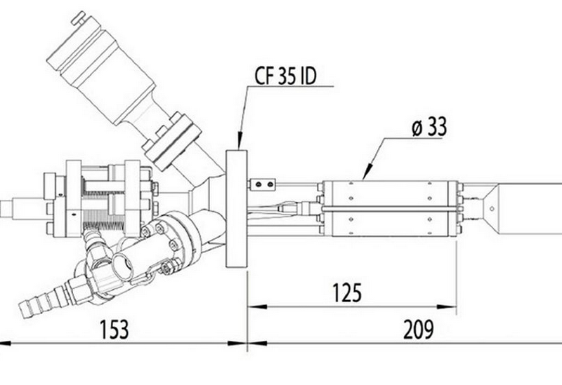 Technical drawing of the EFM 4  | © Scienta Omicron 